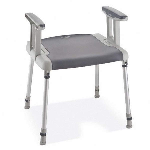 Tabouret de douche avec accoudoirs et découpe Intime HMS